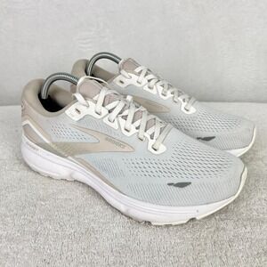 Brooks Ghost 15 Running Shoes Womens US 11 White Crystal Grey Road Walking